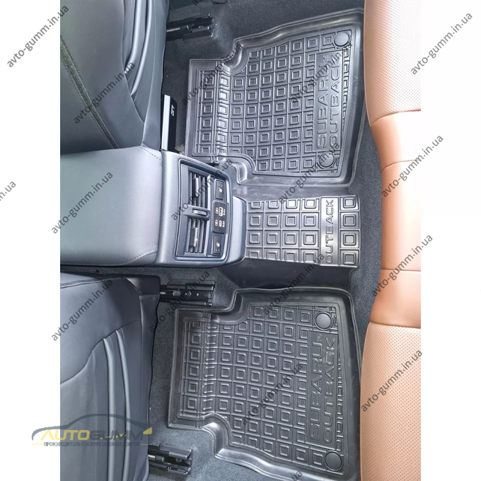 Килимки в салон Subaru Outback 2026- гумові, чорні (AVTO-Gumm)