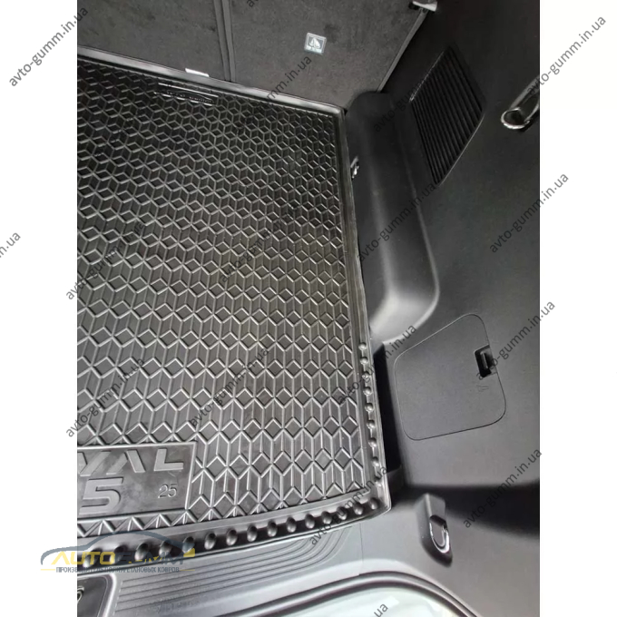 Коврик в багажник Haval H5 2024- резиновый, чёрный (AVTO-Gumm)