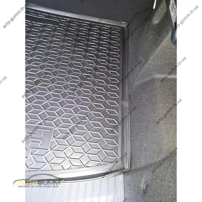 Коврик в багажник Renault Duster 2025- 2WD/4WD (МКПП), высокий пол резиновый, чёрный (AVTO-Gumm)
