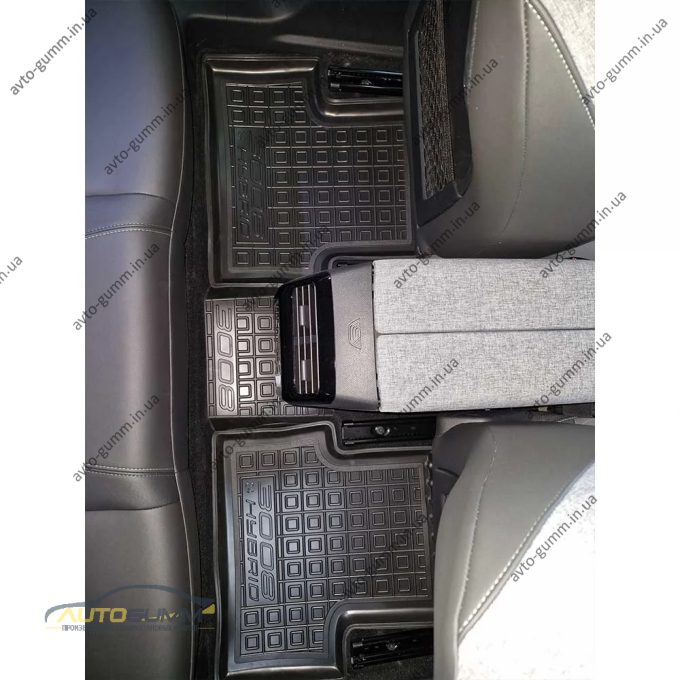 Коврики в салон Peugeot 3008 2025- гибрид/ДВС резиновые, чёрные (AVTO-Gumm)