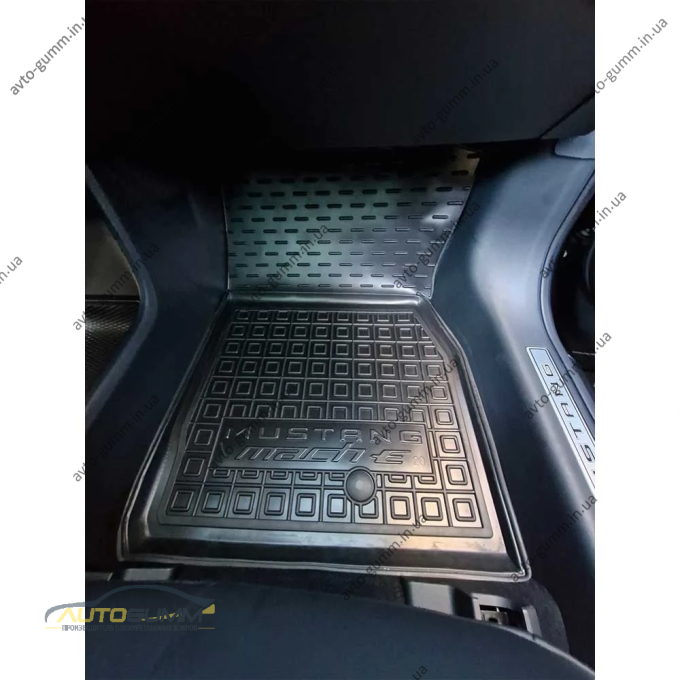 Килимки в салон Ford Mustang Mach-E 2020- гумові, чорні (AVTO-Gumm)
