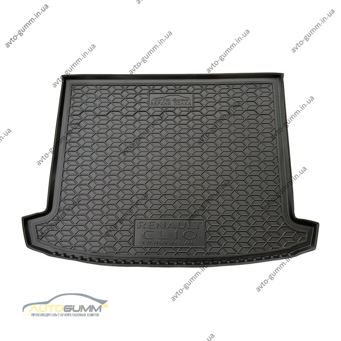 Автомобильный коврик в багажник Renault Clio 4 2012- Universal верхняя полка (AVTO-Gumm)