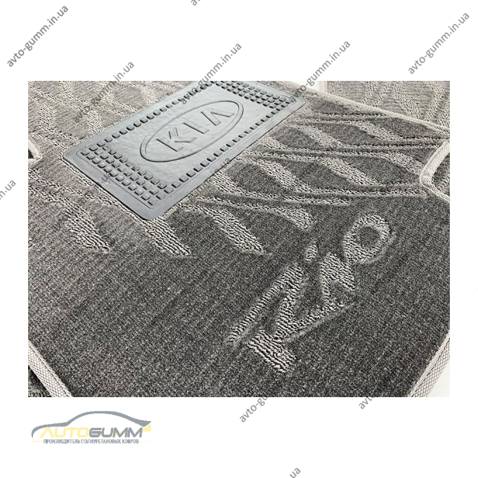 Текстильные коврики в салон Kia Rio 2005-2011 (V) серые AVTO-Tex