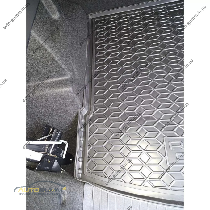 Коврик в багажник Renault Duster 2025- 2WD/4WD (МКПП), высокий пол резиновый, чёрный (AVTO-Gumm)