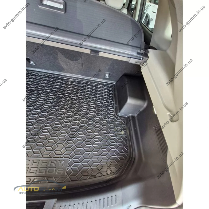 Килимок в багажник Chery Tiggo 6 2025- гумовий, чорний (AVTO-Gumm)