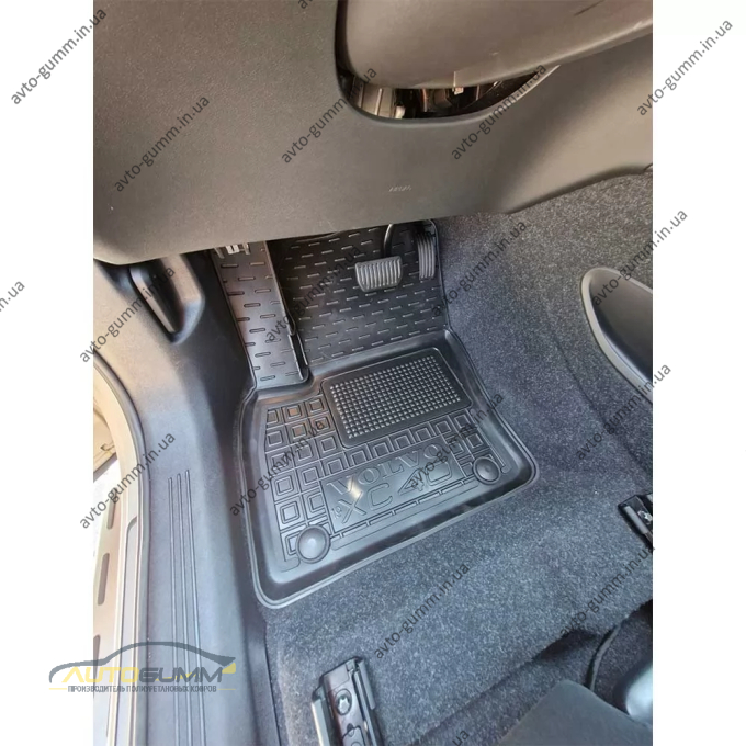 Килимки в салон Volvo XC40 Recharge 2020- гумові, чорні (AVTO-Gumm)