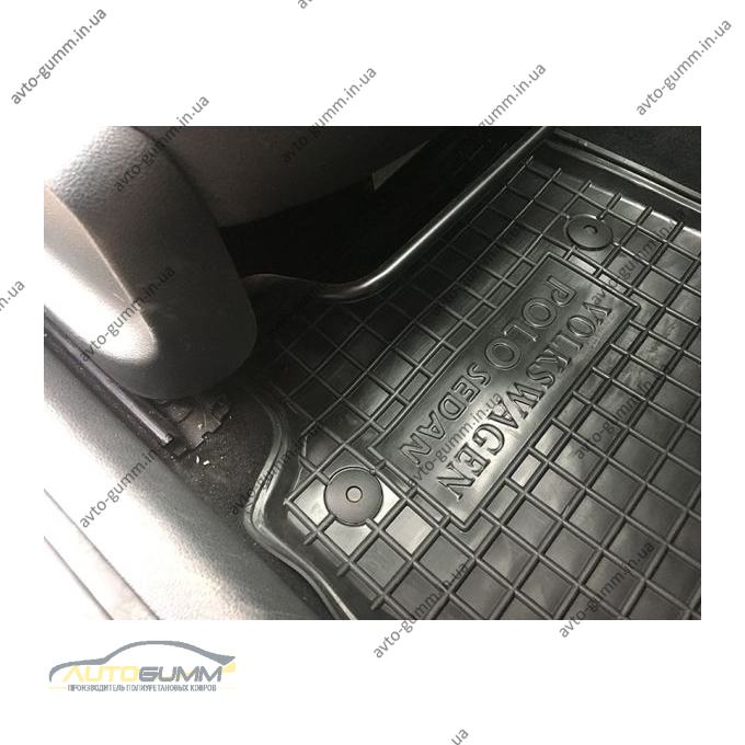 Передні килимки в автомобіль Volkswagen Polo Sedan 2010- (Avto-Gumm)