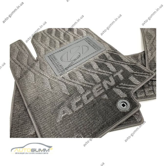 Текстильные коврики в салон Hyundai Accent 2011- (RB) (V) серые AVTO-Tex