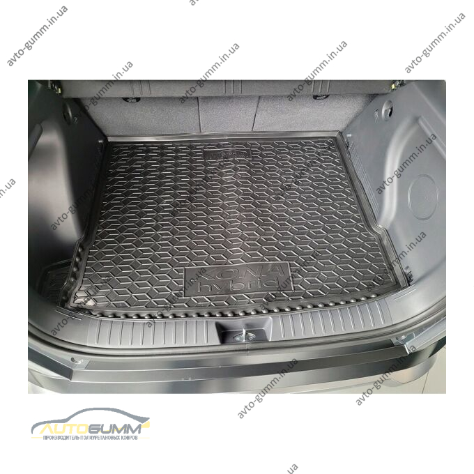 Автомобільний килимок в багажник Hyundai Kona 2023- hybrid Верхня поличка (AVTO-Gumm)