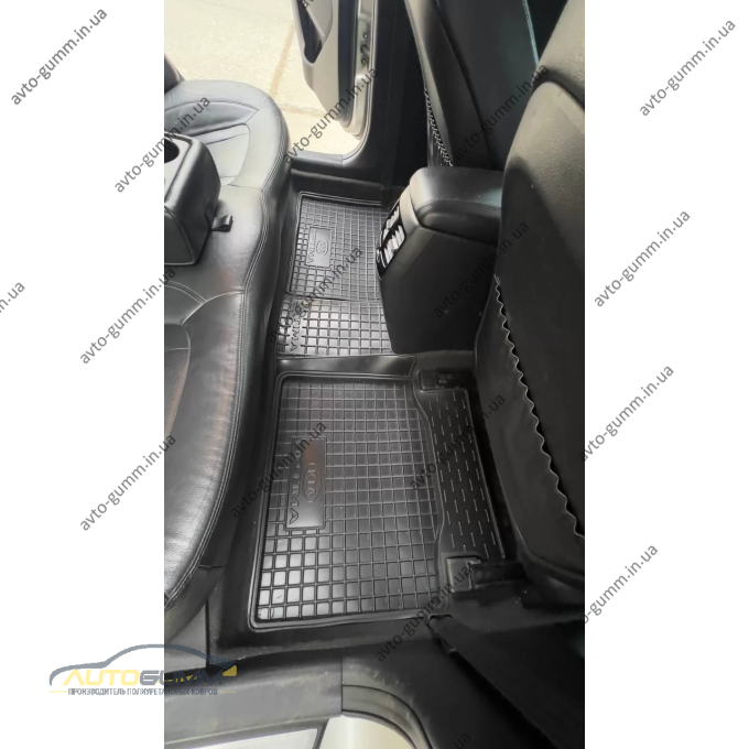 Килимки в салон Kia Optima 2010-2015 гумові, чорні (AVTO-Gumm)