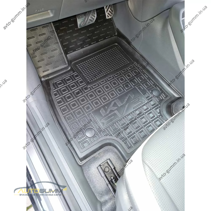 Килимки в салон Kia EV3 2024- гумові, чорні (AVTO-Gumm)
