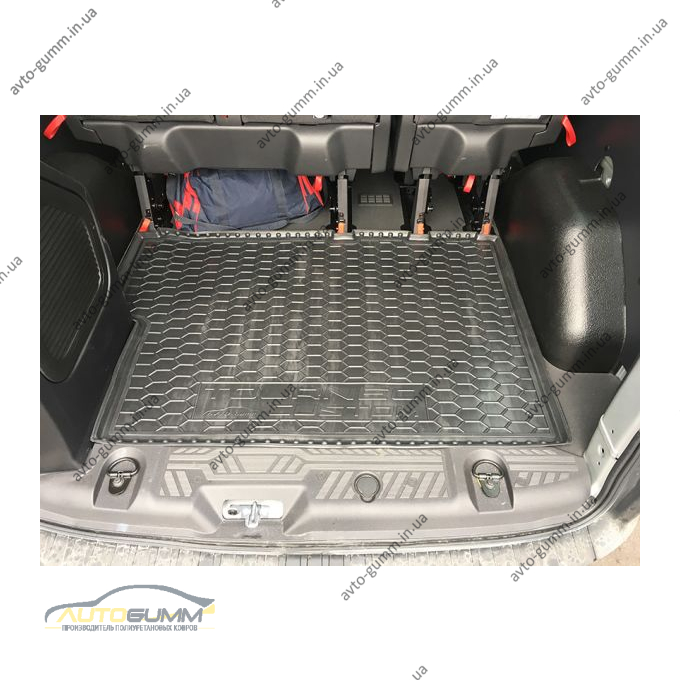 Автомобильный коврик в багажник Ford Tourneo Custom 2015- (Avto-Gumm)