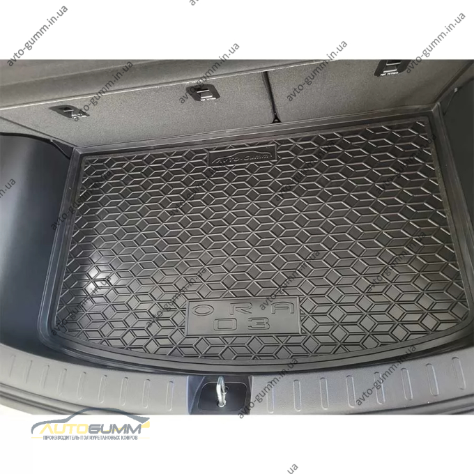 Килимок в багажник Haval ORA 03 2023- гумовий, чорний (AVTO-Gumm)