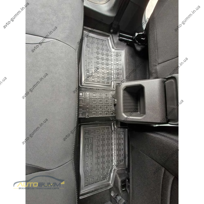 Килимки в салон Renault Duster 2025- 4WD, MHEV гумові, чорні (AVTO-Gumm)