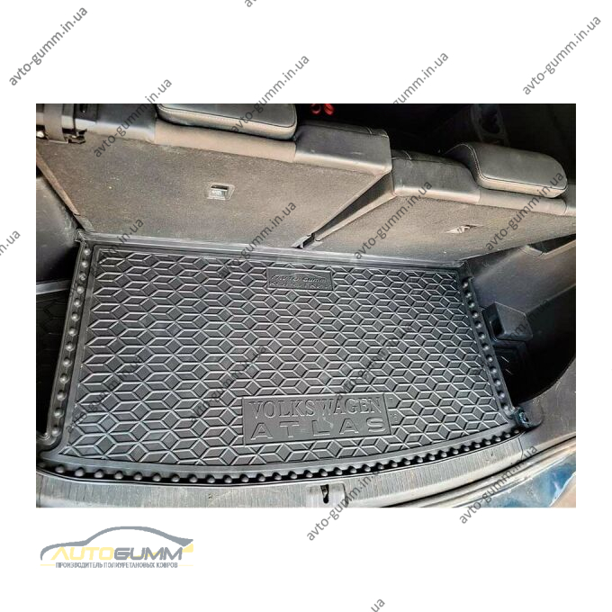 Автомобільний килимок в багажник Volkswagen Atlas 2016- 7 мест короткий (AVTO-Gumm)