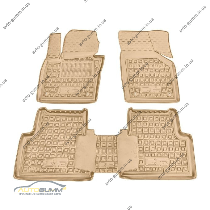 Автомобильные коврики в салон Audi Q3 2011- бежевые (AVTO-Gumm)