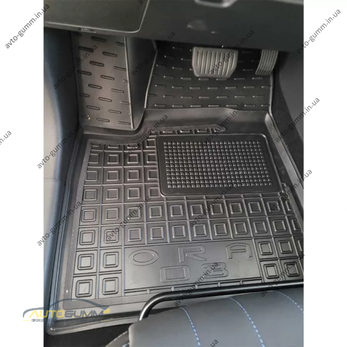 Коврики в салон Haval ORA 03 2023- резиновые, чёрные (AVTO-Gumm)