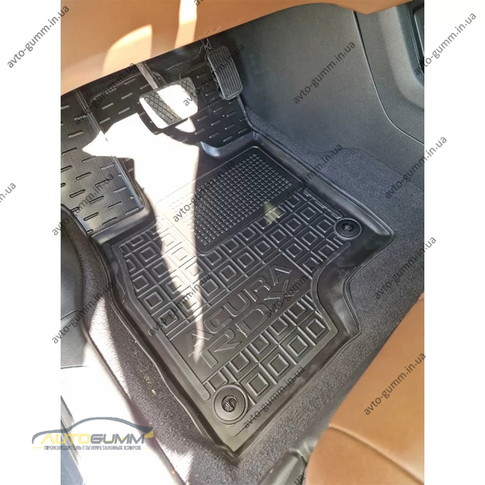 Килимки в салон Acura RDX 2018- гумові, чорні (AVTO-Gumm)