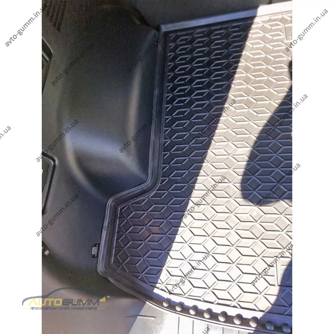 Килимок в багажник Hyundai Tucson 2021- гібрид, USA, із сабвуфером гумовий, чорний (AVTO-Gumm)