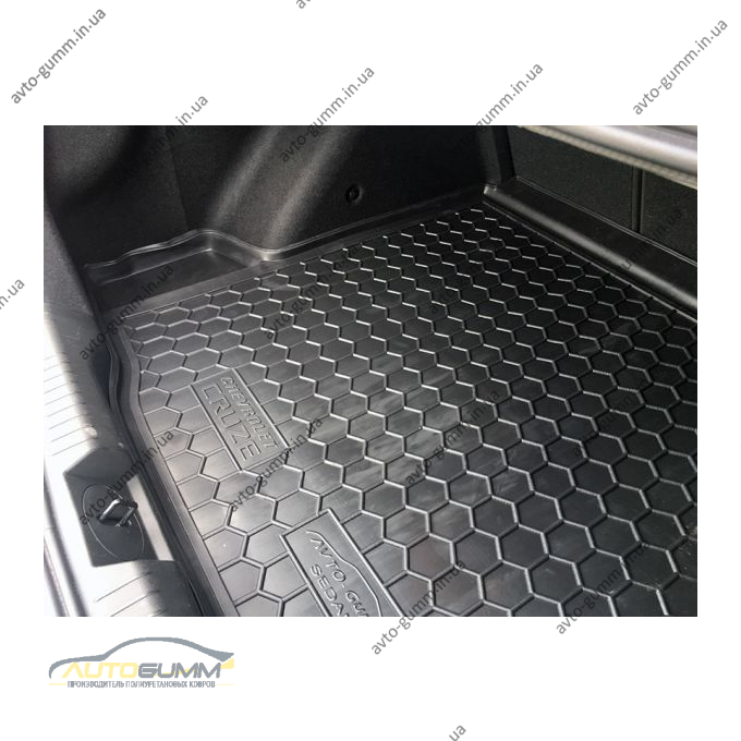 Автомобільний килимок в багажник Chevrolet Cruze 2009- Sedan (Avto-Gumm)