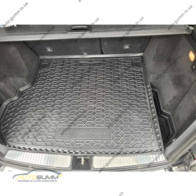 Килимок в багажник Mercedes GLK (X204) 2008-2015 гумовий, чорний (AVTO-Gumm)