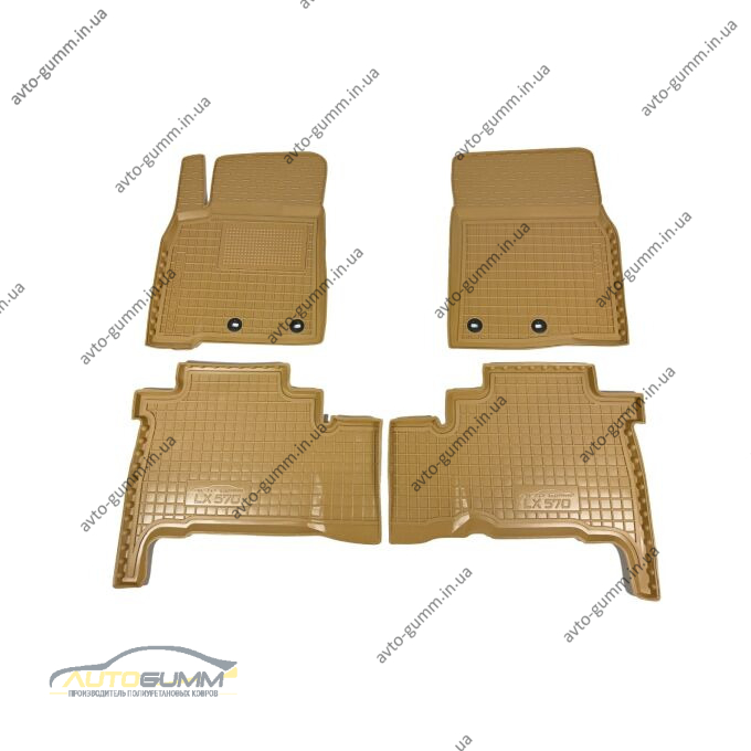 Автомобильные коврики в салон Lexus LX 570 2012- бежевые (AVTO-Gumm)