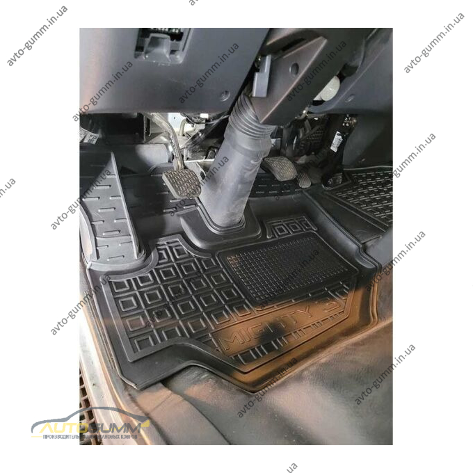 Коврики в салон Hyundai Mighty 3 (EX8-EX10) резиновые, чёрные (AVTO-Gumm)