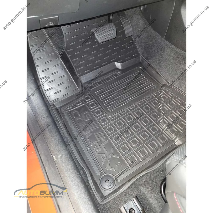 Коврики передние Geely Coolray 2022- резиновые, чёрные (AVTO-Gumm)