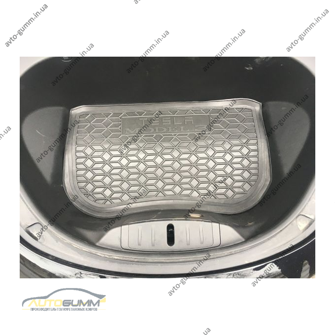 Автомобильный коврик в багажник Tesla Model 3 2017- передний (Avto-Gumm)