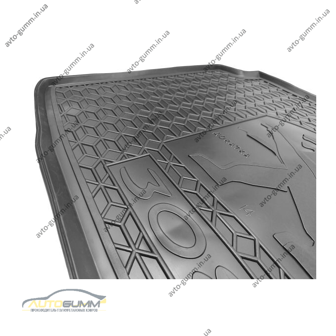 Автомобильный коврик в багажник Peugeot 308 2014- Hatchback докатка (AVTO-Gumm)
