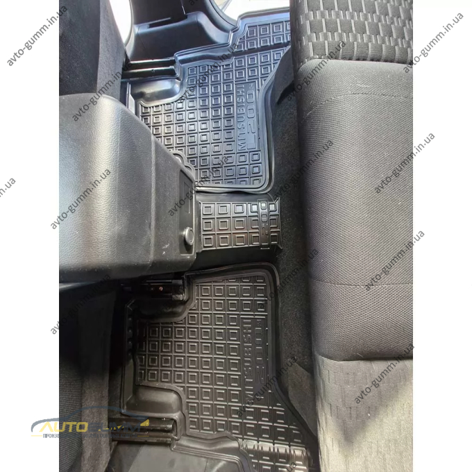 Коврики в салон Mitsubishi L200 2024- Invite резиновые, чёрные (AVTO-Gumm)