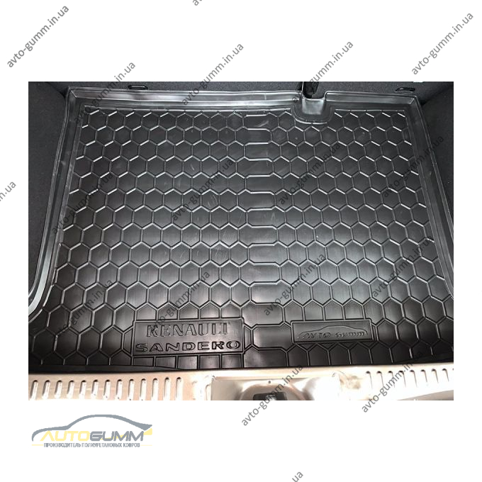 Автомобильный коврик в багажник Renault Sandero 2013- (Avto-Gumm)