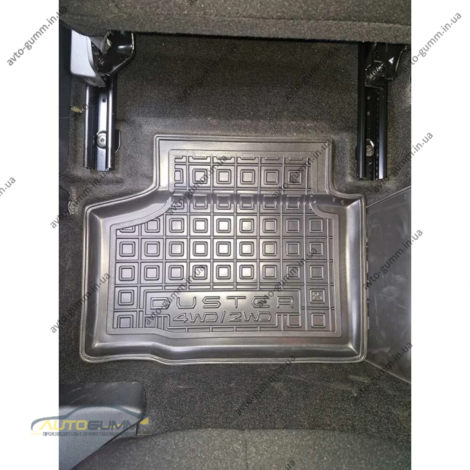 Килимки в салон Renault Duster 2025- 4WD, MHEV гумові, чорні (AVTO-Gumm)