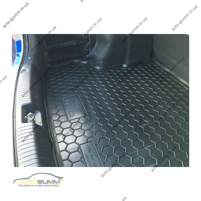 Автомобильный коврик в багажник Kia Rio 2011- Sedan (Avto-Gumm)