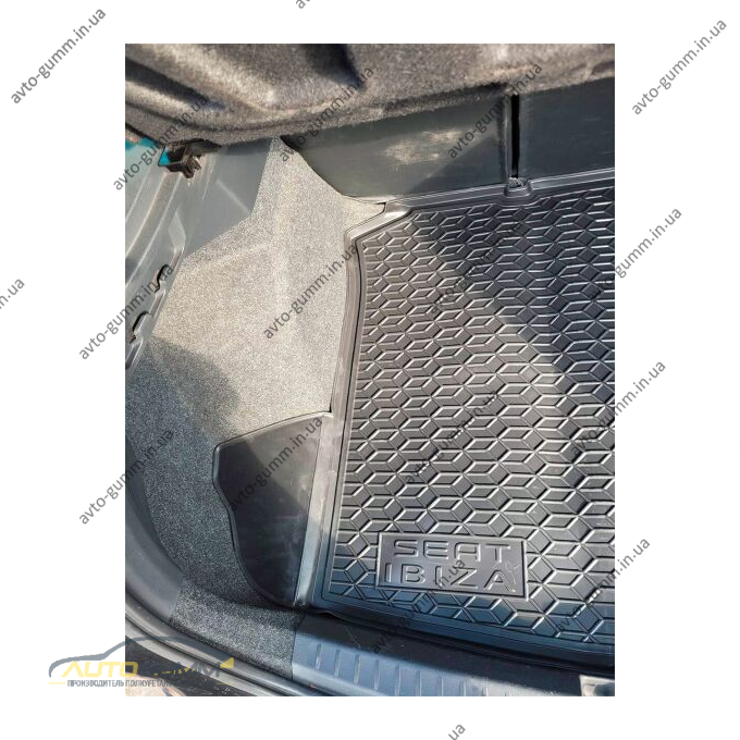 Автомобильный коврик в багажник Seat Ibiza (6J) 2008- Universal (AVTO-Gumm)