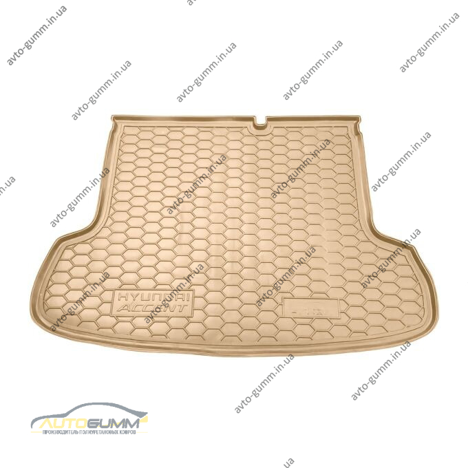 Автомобильный коврик в багажник Hyundai Accent 2006- Sedan бежевый (AVTO-Gumm)