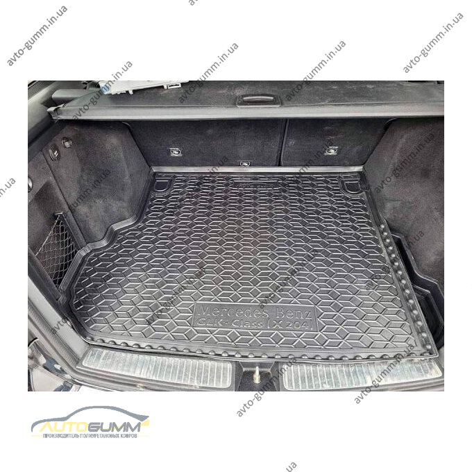 Автомобильный коврик в багажник Mercedes GLK (X204) 2008-2015 (AVTO-Gumm)