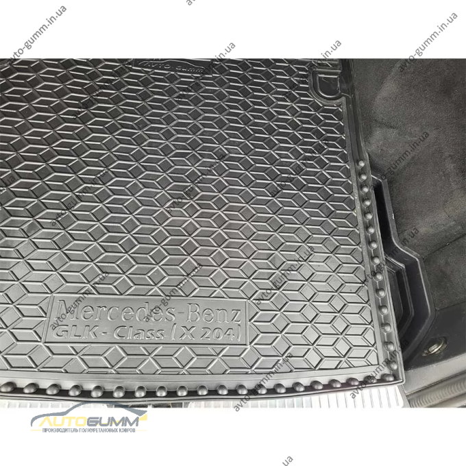 Килимок в багажник Mercedes GLK (X204) 2008-2015 гумовий, чорний (AVTO-Gumm)