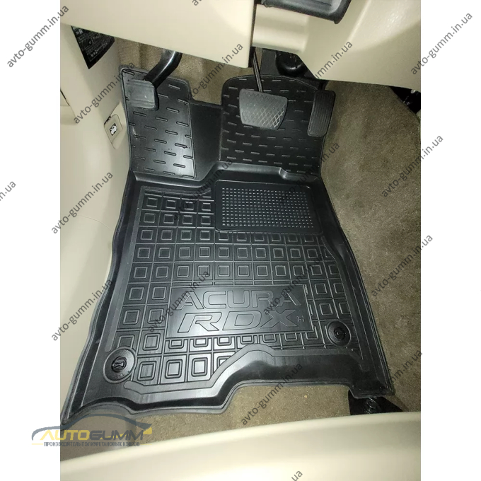 Коврик водительский Acura RDX 2014-2017 резиновый, чёрный (AVTO-Gumm)