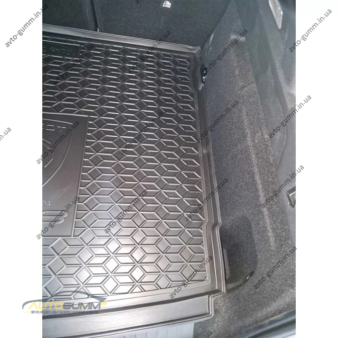 Коврик в багажник Peugeot 3008 2025- гибрид, гибрид/ДВС, верхняя полка резиновый, чёрный (AVTO-Gumm)
