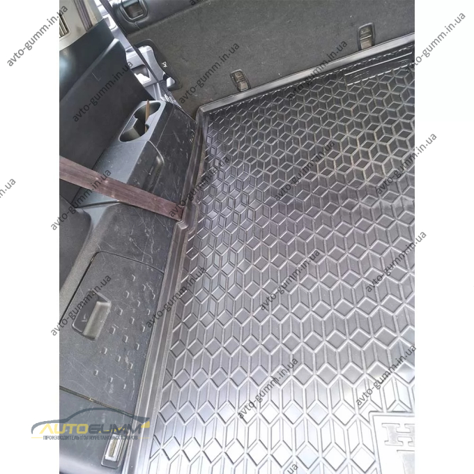Килимок в багажник Honda Pilot 2008-2015 гумовий, чорний (AVTO-Gumm)