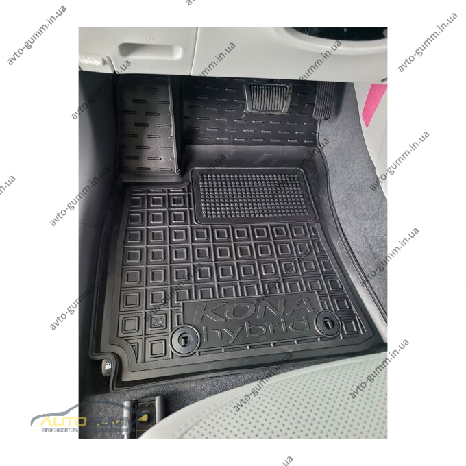 Передні килимки в автомобіль Hyundai Kona 2023- hybrid (AVTO-Gumm)