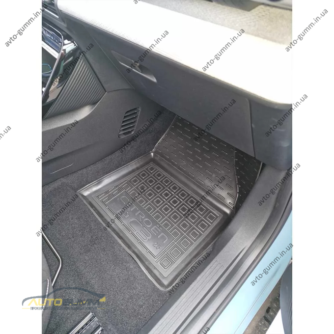 Коврики в салон Citroen e-C3 2025- резиновые, чёрные (AVTO-Gumm)