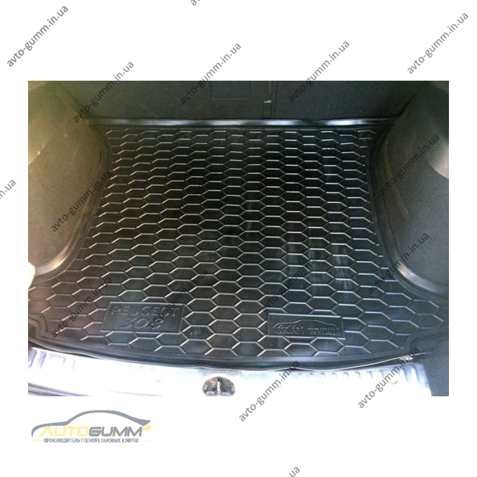 Автомобильный коврик в багажник Peugeot 308 2008- Universal (5 мест) (Avto-Gumm)