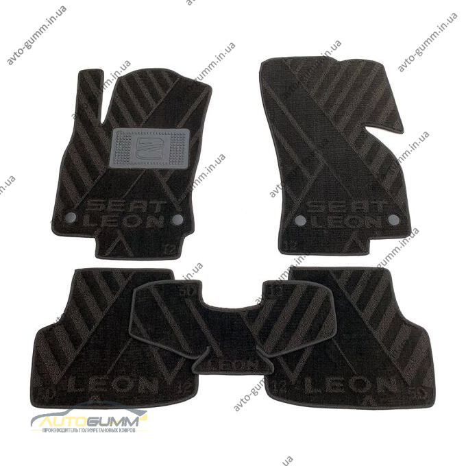Текстильні килимки в салон Seat Leon 2013- (5 дверей) (X) AVTO-Tex