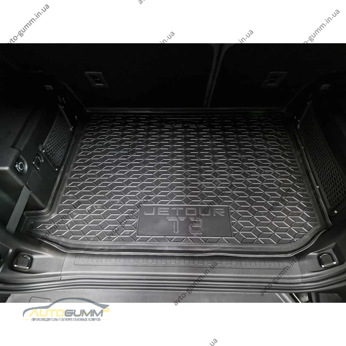 Килимок в багажник Jetour T2 2024- гумовий, чорний (AVTO-Gumm)
