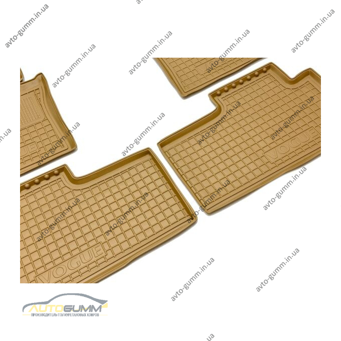 Автомобильные коврики в салон Range Rover 2002-2012 бежевые (AVTO-Gumm)