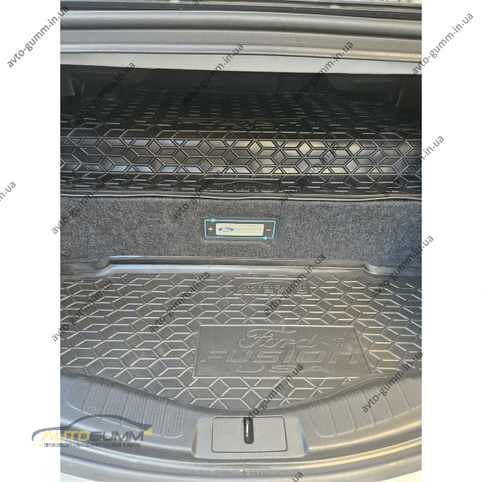 Автомобильный коврик в багажник Ford Fusion 2017- plug-in hybrid (AVTO-Gumm)