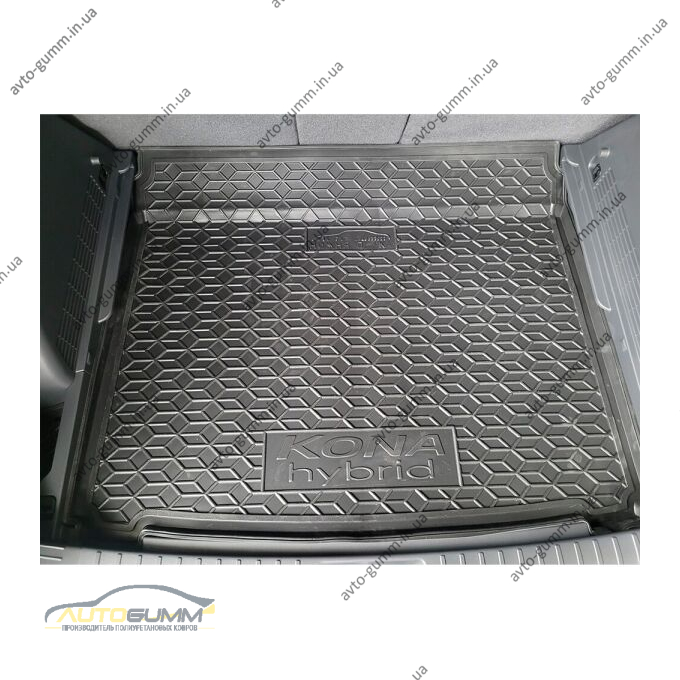 Автомобільний килимок в багажник Hyundai Kona 2023- hybrid Нижня поличка (AVTO-Gumm)