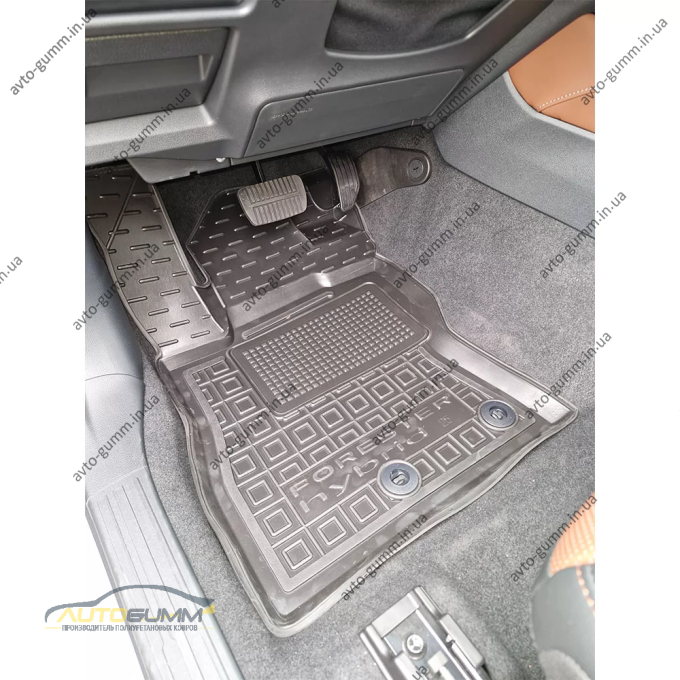 Коврики передние Subaru Forester 6 2025- гибрид резиновые, чёрные (AVTO-Gumm)